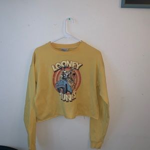 Looney Tunes cropped sweater. Size S